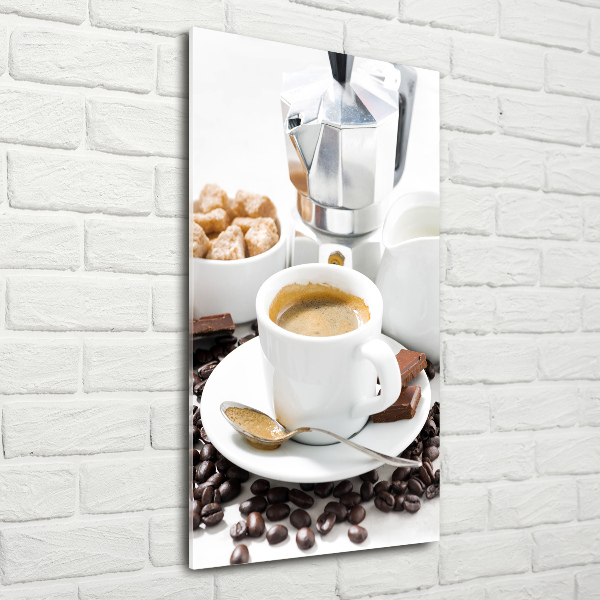 Tablou sticlă acrilică ceașcă de cafea