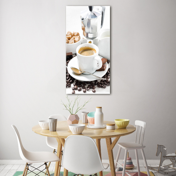 Tablou sticlă acrilică ceașcă de cafea