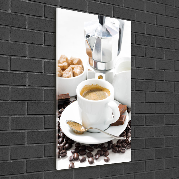 Tablou sticlă acrilică ceașcă de cafea