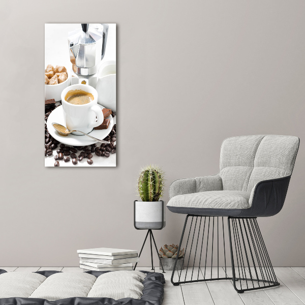 Tablou sticlă acrilică ceașcă de cafea