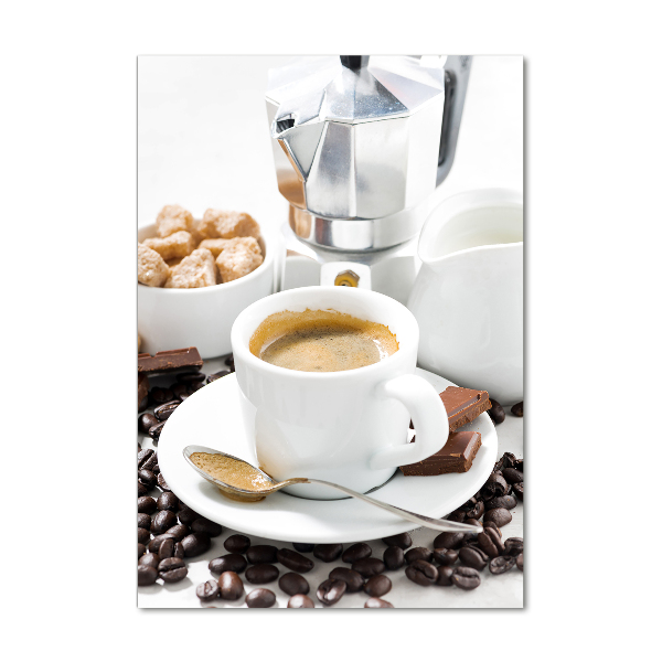 Tablou sticlă acrilică ceașcă de cafea