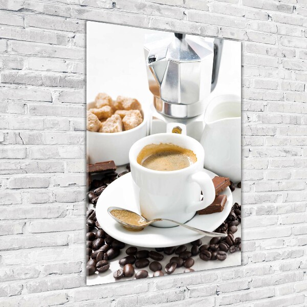 Tablou sticlă acrilică ceașcă de cafea