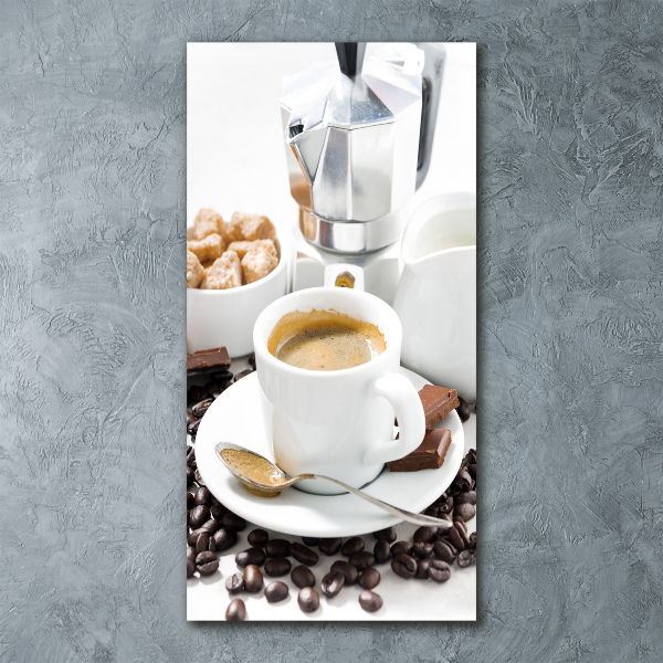 Tablou sticlă acrilică ceașcă de cafea