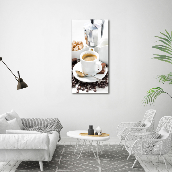 Tablou sticlă acrilică ceașcă de cafea