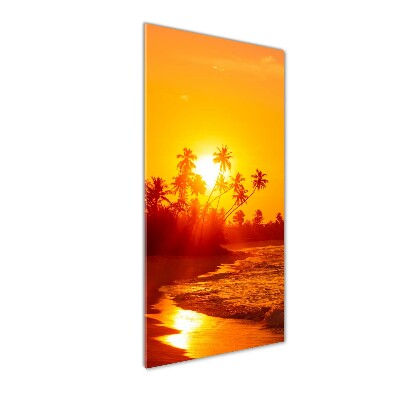 Tablou pe sticlă acrilică plaja tropicala
