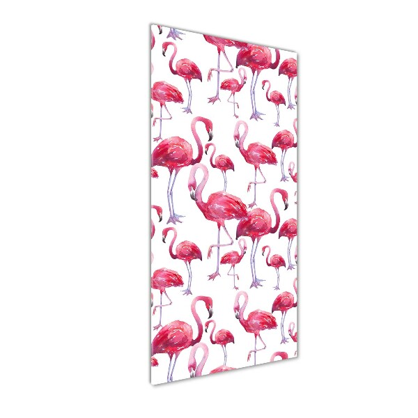 Tablou pe sticlă acrilică Flamingos