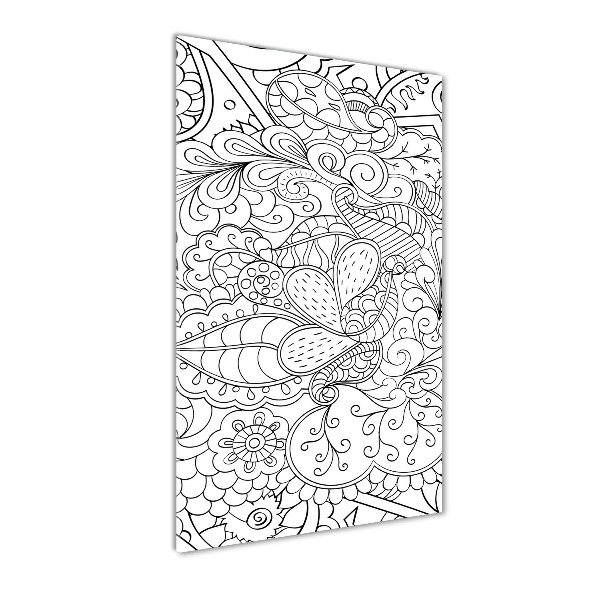 Tablou acrilic zentangle fundal