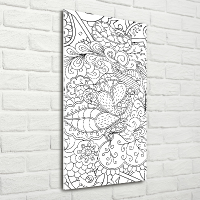 Tablou acrilic zentangle fundal