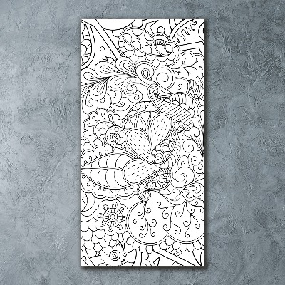 Tablou acrilic zentangle fundal