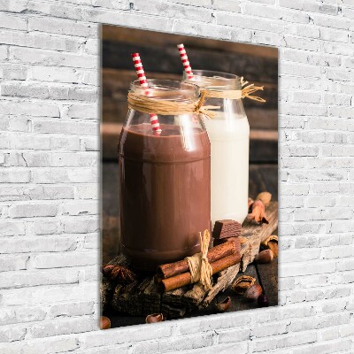 Tablou pe sticlă acrilică milkshake-uri