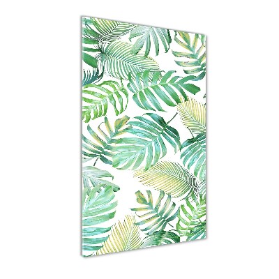 Tablou acrilic frunze tropicale