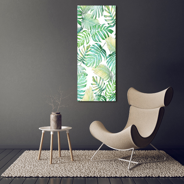 Tablou acrilic frunze tropicale