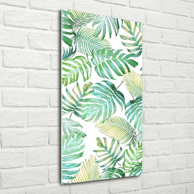 Tablou acrilic frunze tropicale