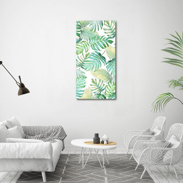 Tablou acrilic frunze tropicale