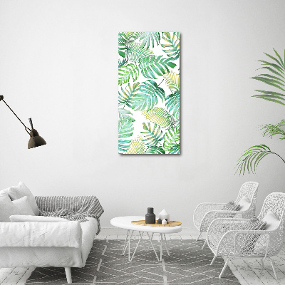 Tablou acrilic frunze tropicale