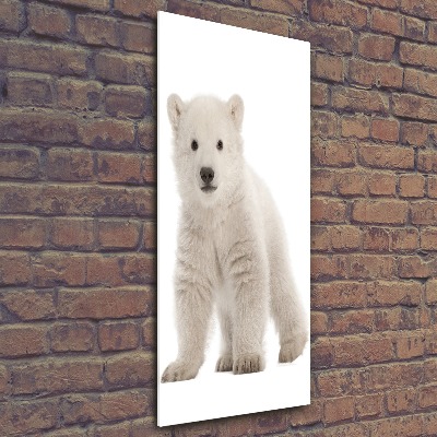 Tablou pe sticlă acrilică Un urs polar