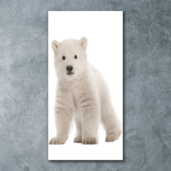 Tablou pe sticlă acrilică Un urs polar
