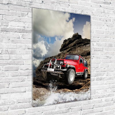 Tablou pe sticlă acrilică masina off-road