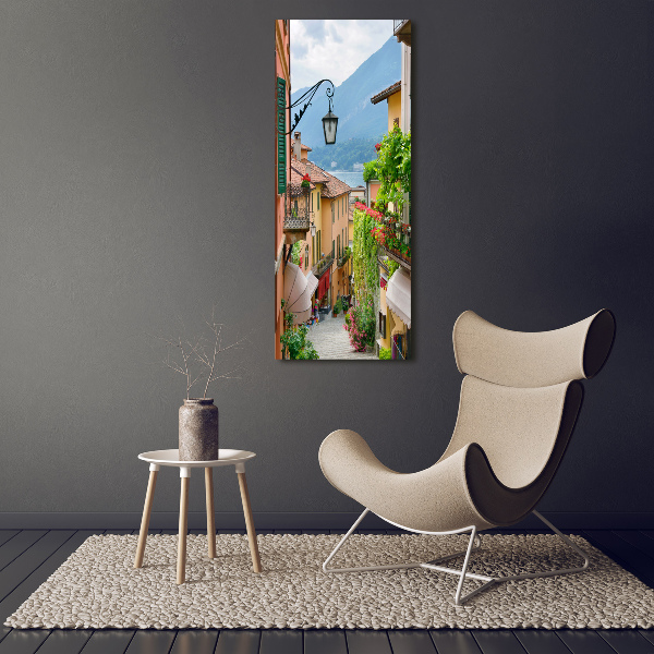 Pictura pe sticlă acrilică străzile italiene