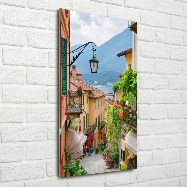 Pictura pe sticlă acrilică străzile italiene