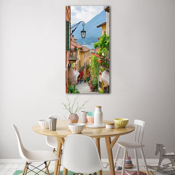 Pictura pe sticlă acrilică străzile italiene