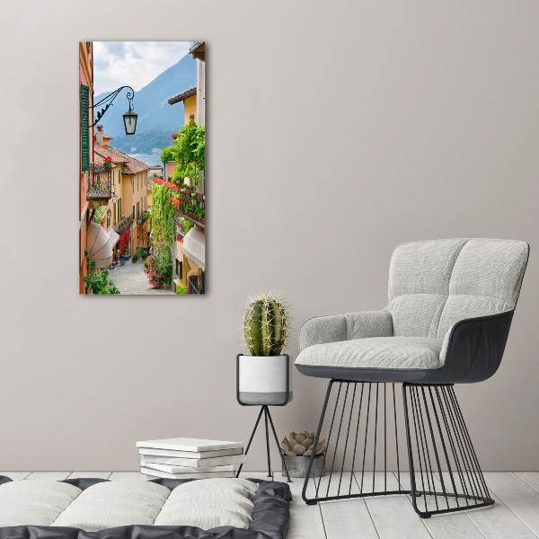 Pictura pe sticlă acrilică străzile italiene