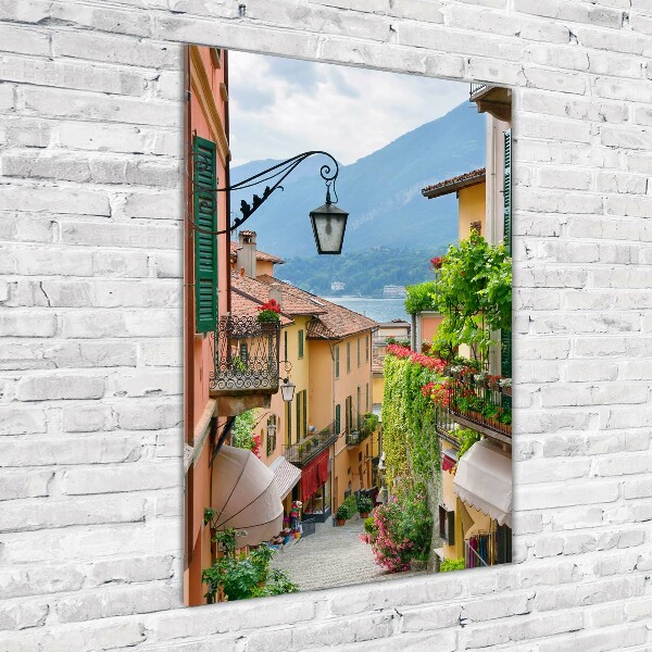 Pictura pe sticlă acrilică străzile italiene