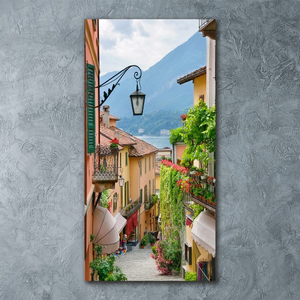 Pictura pe sticlă acrilică străzile italiene