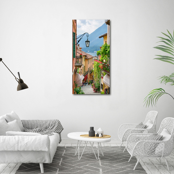 Pictura pe sticlă acrilică străzile italiene