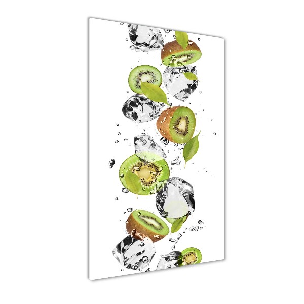 Pictura pe sticlă acrilică Kiwi si apa