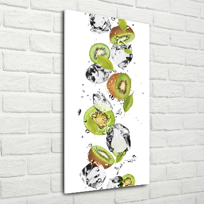Pictura pe sticlă acrilică Kiwi si apa
