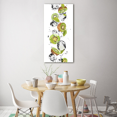Pictura pe sticlă acrilică Kiwi si apa
