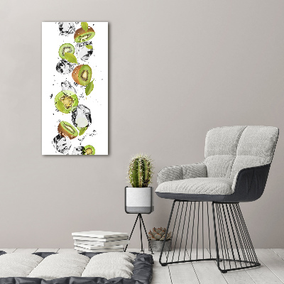 Pictura pe sticlă acrilică Kiwi si apa