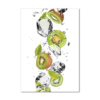 Pictura pe sticlă acrilică Kiwi si apa