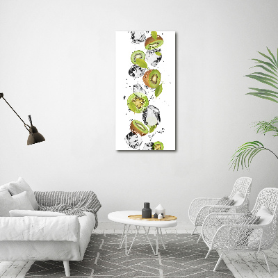 Pictura pe sticlă acrilică Kiwi si apa