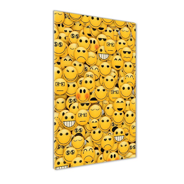 Tablou pe sticlă acrilică emoticoane