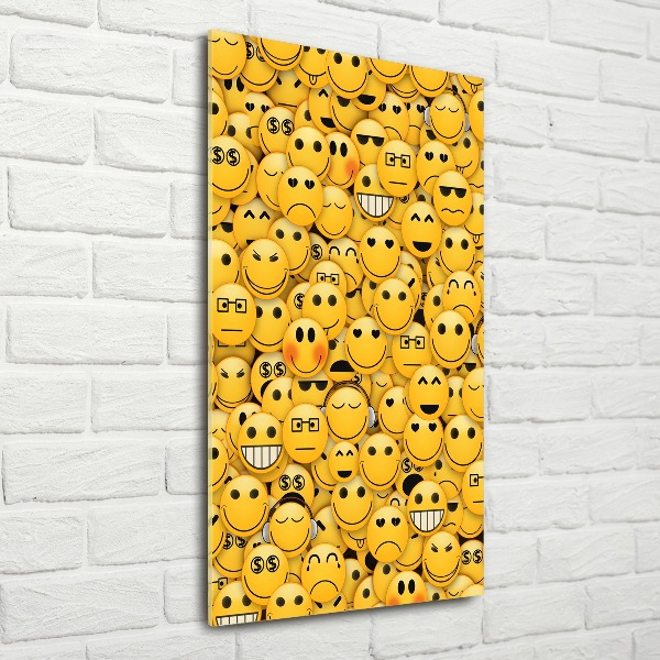 Tablou pe sticlă acrilică emoticoane