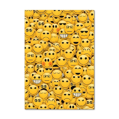 Tablou pe sticlă acrilică emoticoane