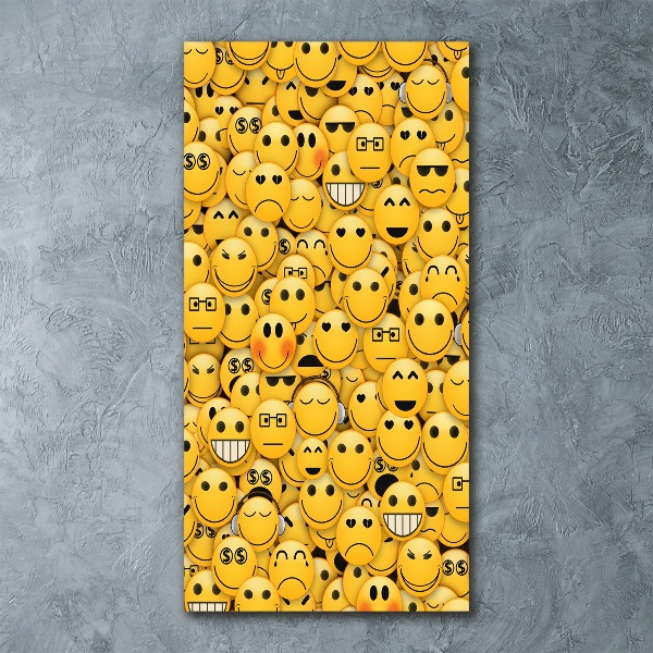 Tablou pe sticlă acrilică emoticoane