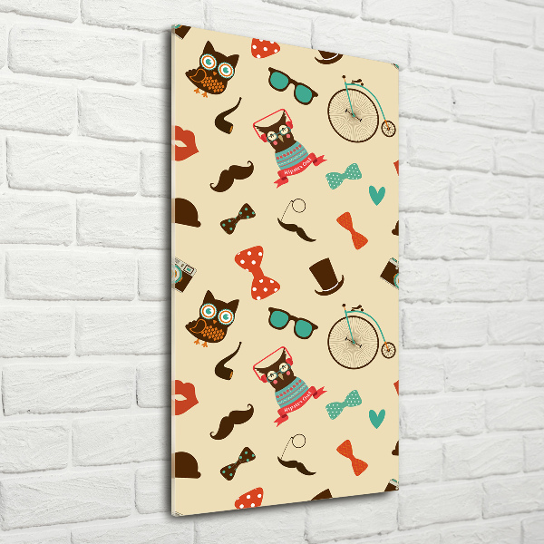 Tablou pe acril Owl ochelari de biciclete