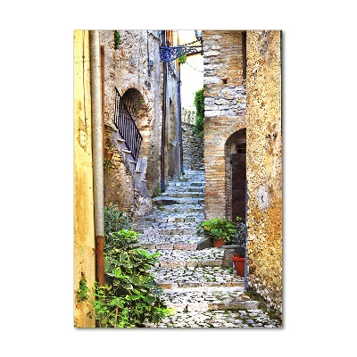 Pictura pe sticlă acrilică străzile italiene