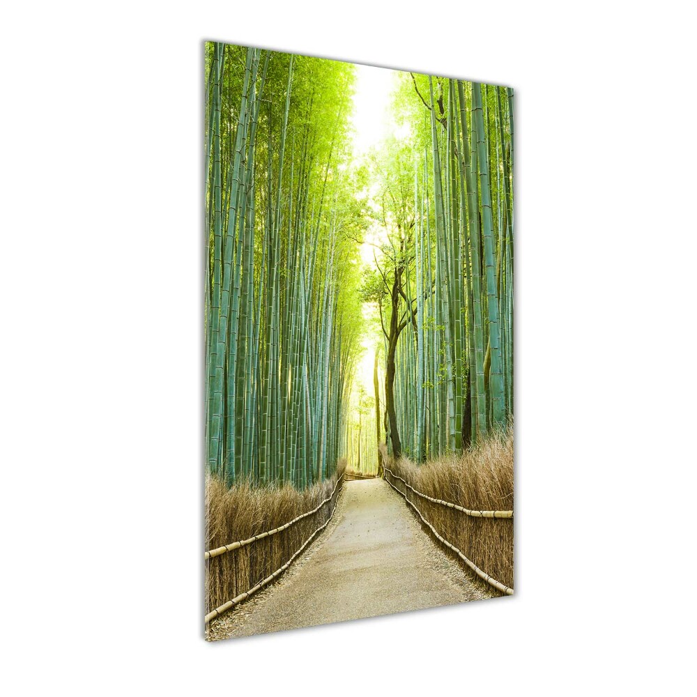Tablou pe sticlă acrilică pădure de bambus