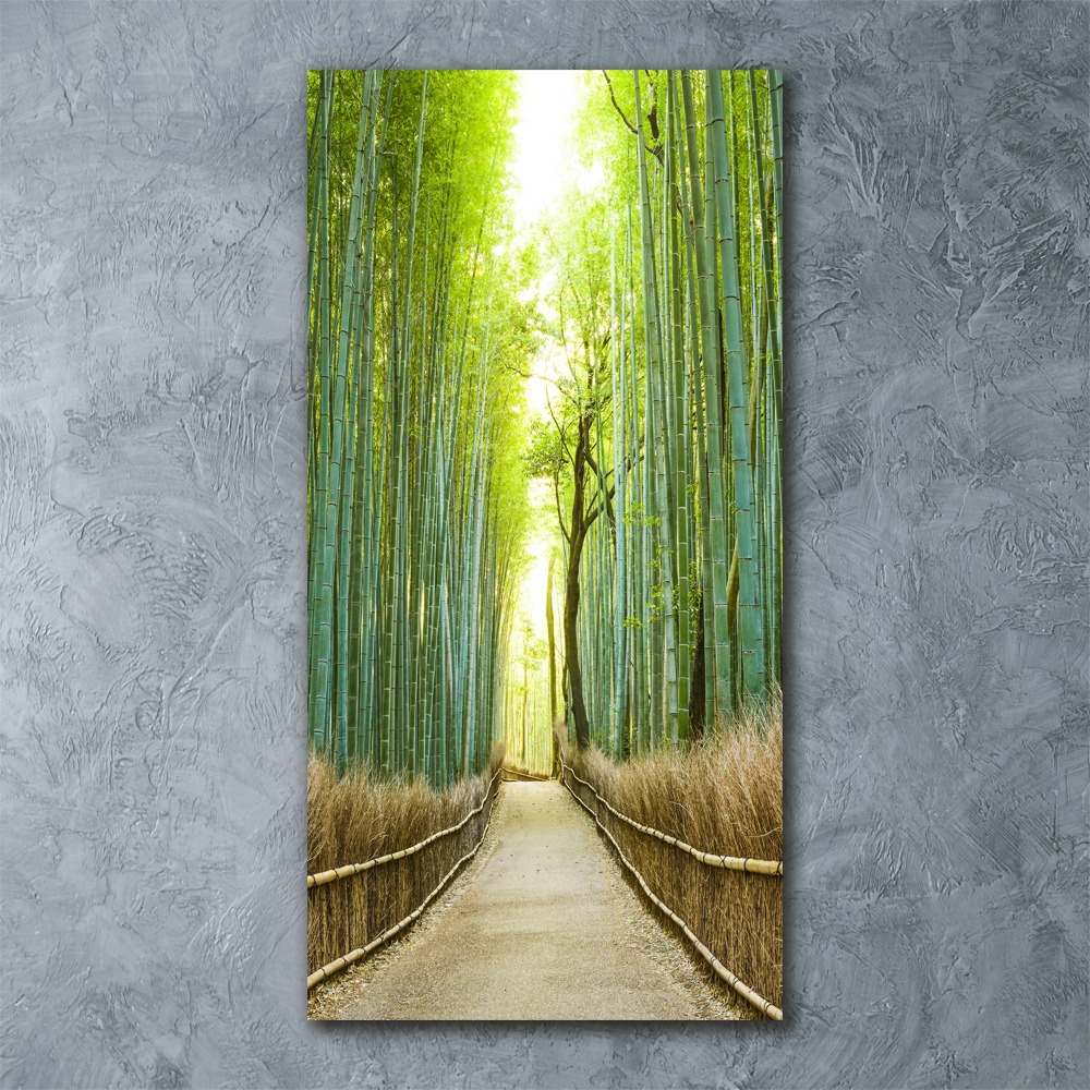 Tablou pe sticlă acrilică pădure de bambus