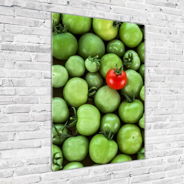 Tablou pe sticlă acrilică tomate roșu