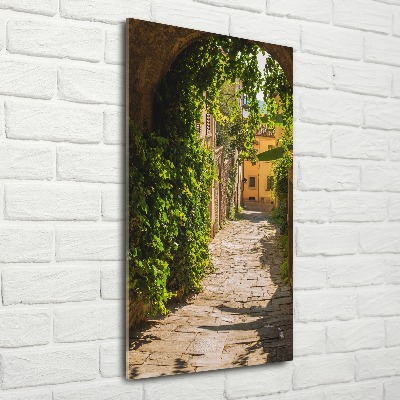 Pictura pe sticlă acrilică străzile italiene