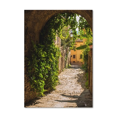 Pictura pe sticlă acrilică străzile italiene