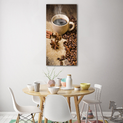 Tablou pe sticlă acrilică ceașcă de cafea