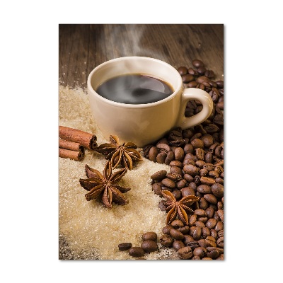Tablou pe sticlă acrilică ceașcă de cafea