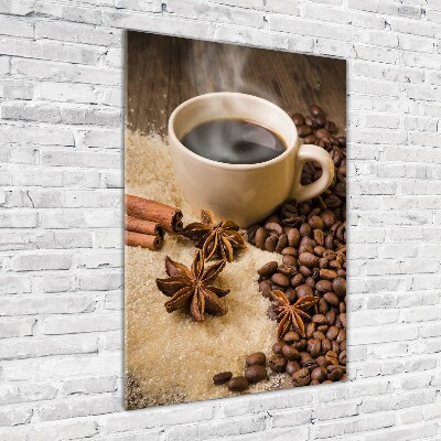 Tablou pe sticlă acrilică ceașcă de cafea