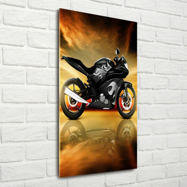 Tablou pe sticlă acrilică Motocicletă
